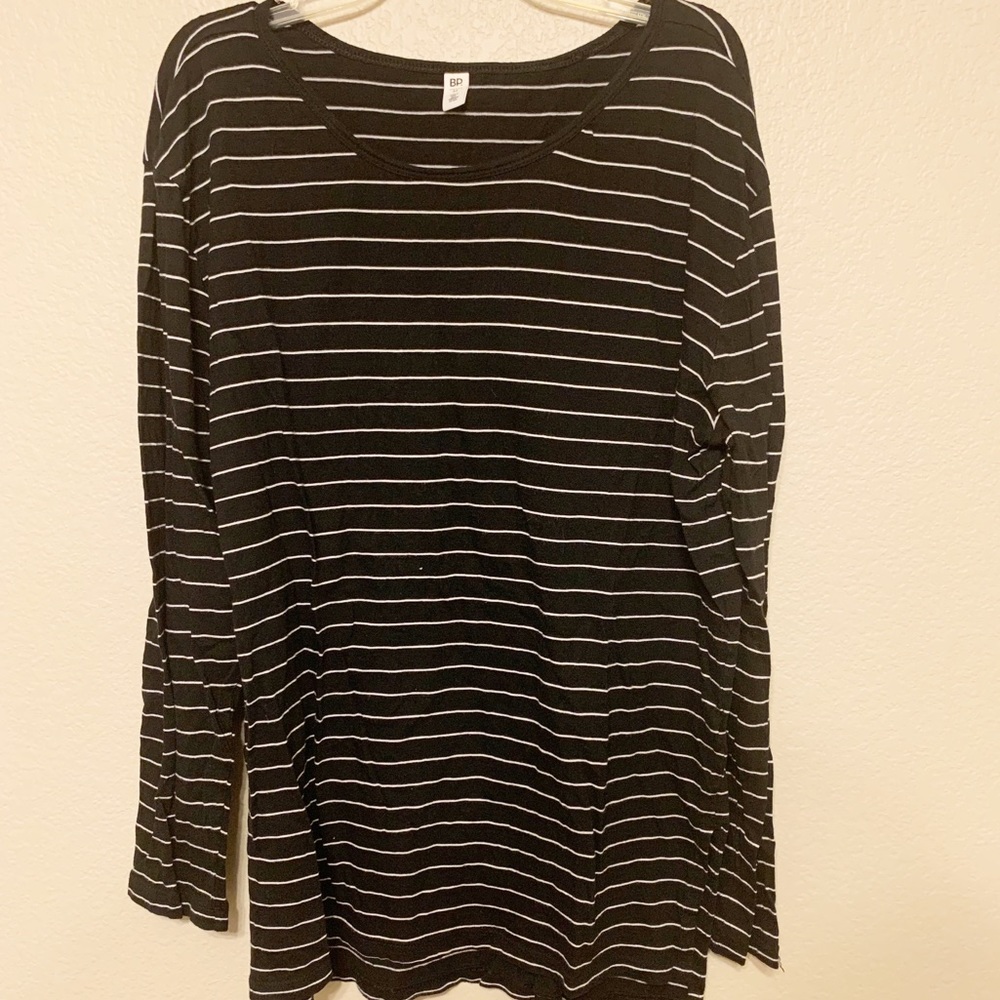 Black and white striped long sleeve
